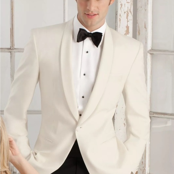 Ike Behar White Tuxedo Jacket Del Blaine The Dinner Suit WHITE